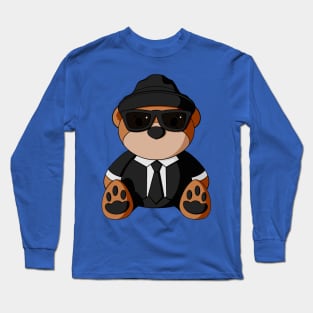 Blues Brother Teddy Bear Long Sleeve T-Shirt